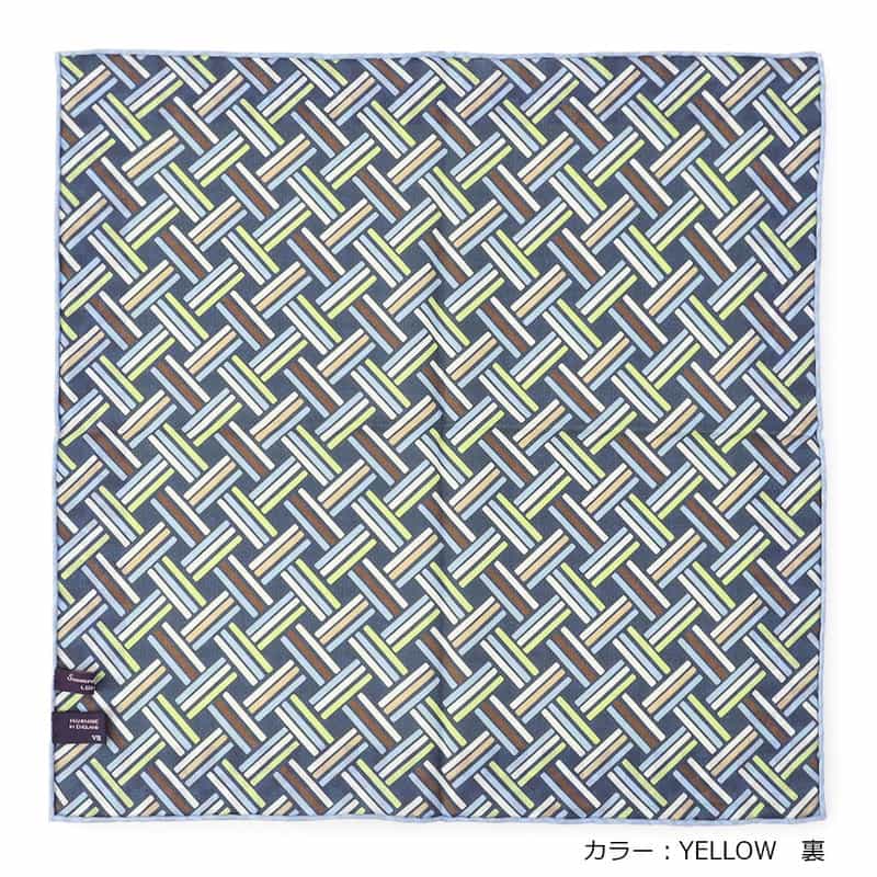 SEAWARD&STEARN リバーシブルポケットチーフ YELLOW