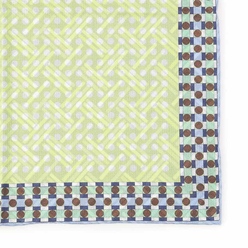 SEAWARD&STEARN リバーシブルポケットチーフ YELLOW