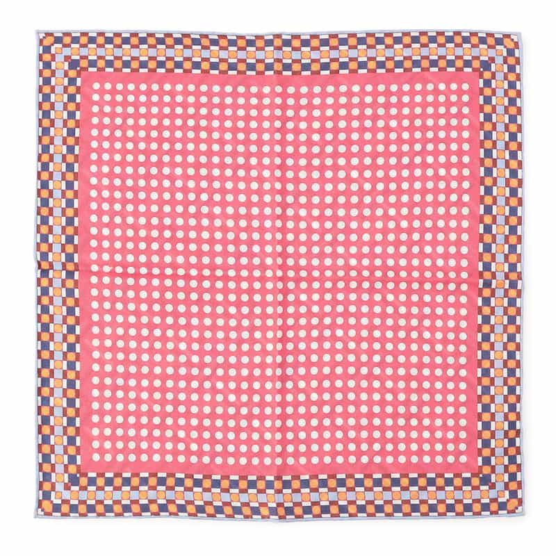 SEAWARD&STEARN リバーシブルポケットチーフ PINK