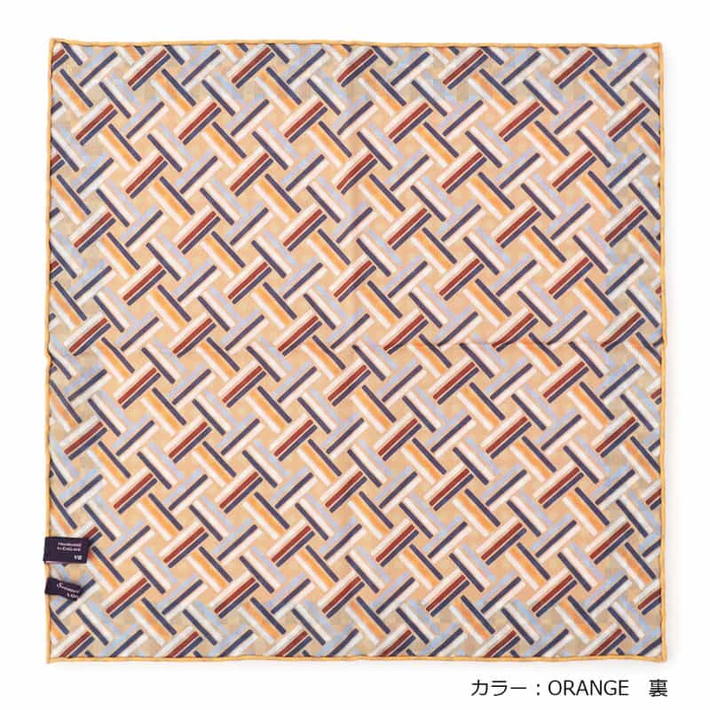 SEAWARD&STEARN リバーシブルポケットチーフ ORANGE