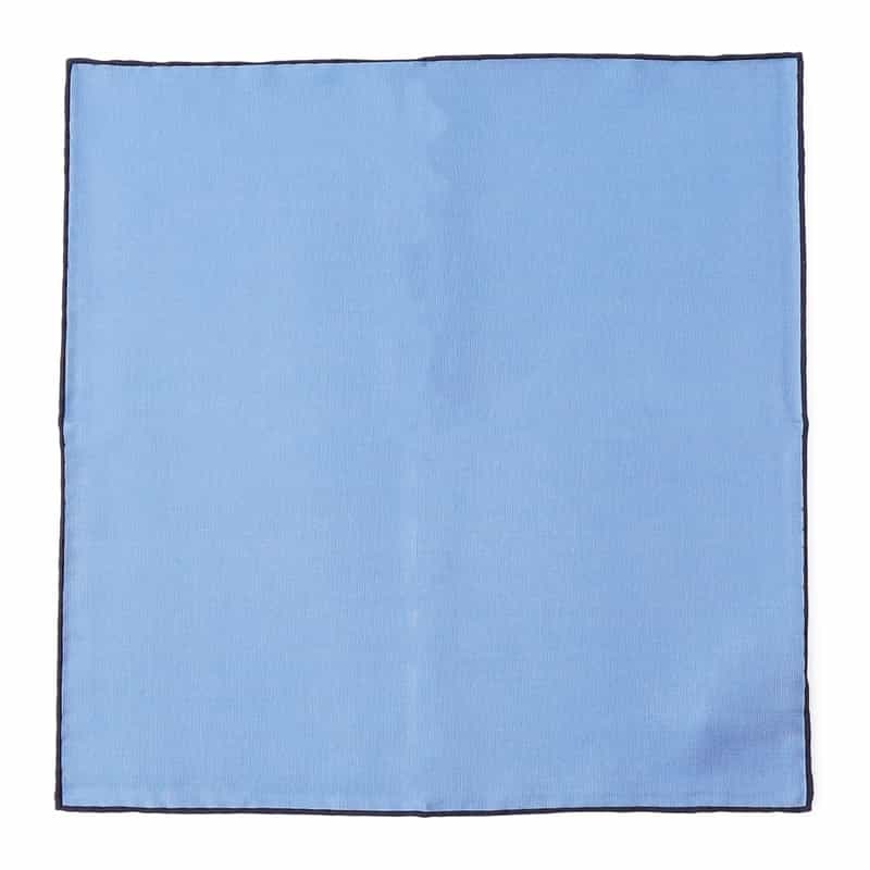 SEAWARD＆STEARN リバーシブルポケットチーフ BLUE