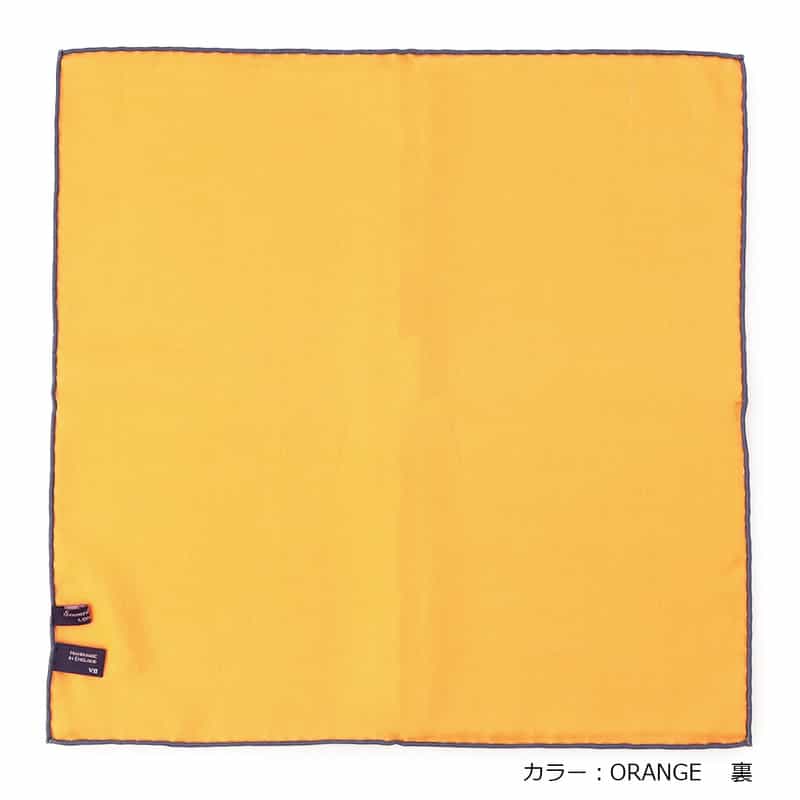 SEAWARD＆STEARN リバーシブルポケットチーフ ORANGE
