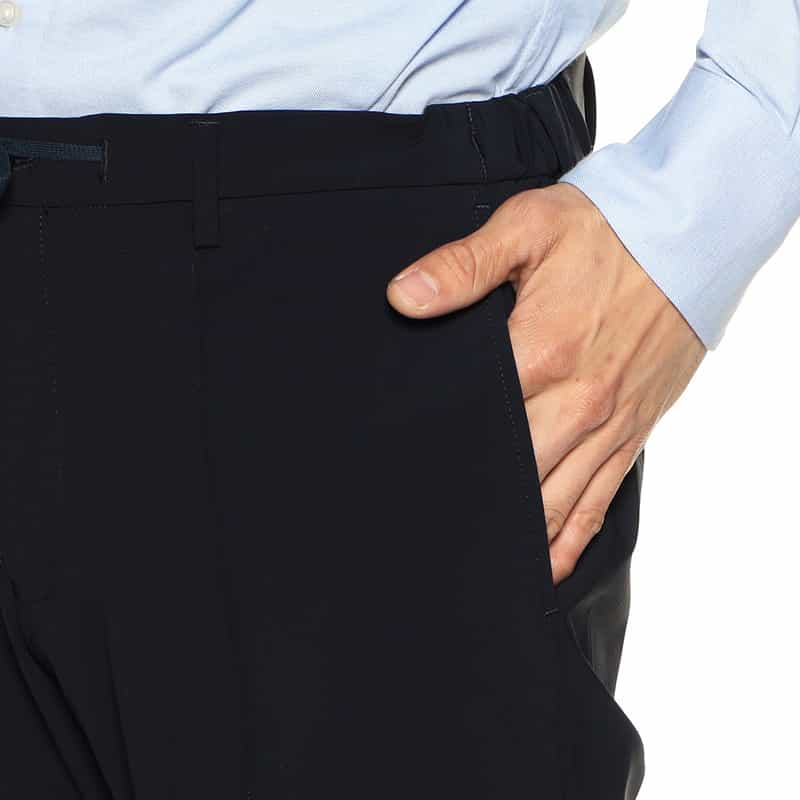 BARNEYS NEW YORK セットアップナイロンストレッチイージーパンツ NAVY