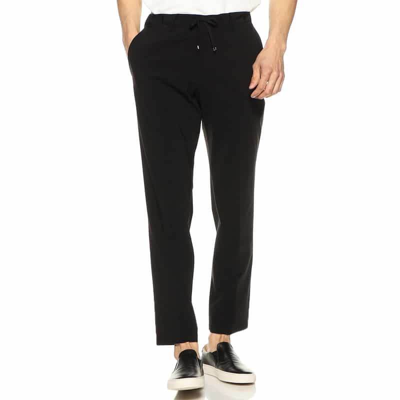 BARNEYS NEW YORK セットアップナイロンストレッチイージーパンツ BLACK