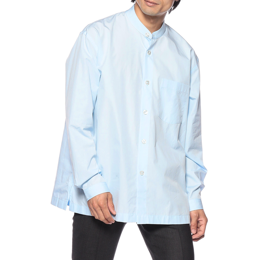 ノーカラーオーバーシャツ "UENO"