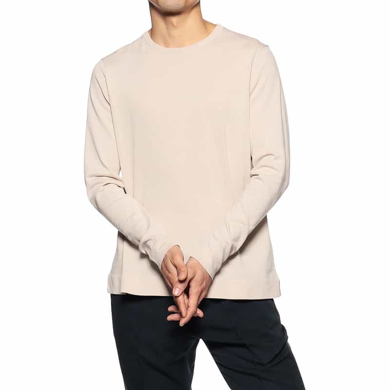 BARNEYS NEW YORK ハイツイストコットンニットプルオーバー BEIGE