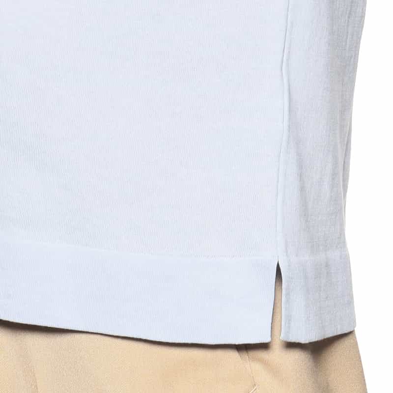 BARNEYS NEW YORK ハイツイストコットンニットプルオーバー LIGHT BLUE