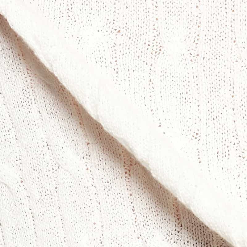 BARNEYS NEW YORK ケーブルニットプルオーバー WHITE