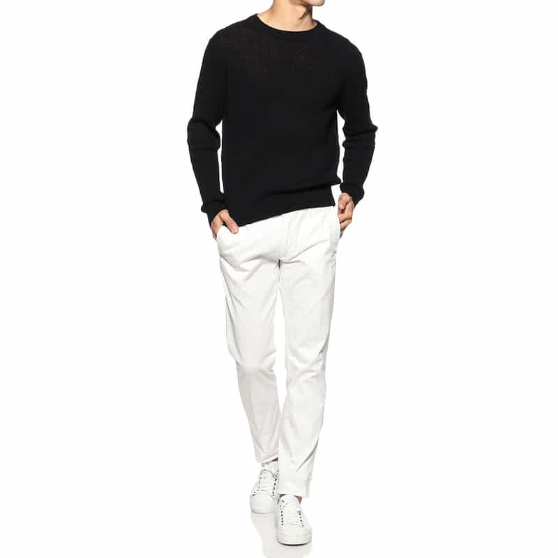 BARNEYS NEW YORK ケーブルニットプルオーバー BLACK