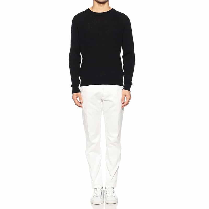 BARNEYS NEW YORK ケーブルニットプルオーバー BLACK