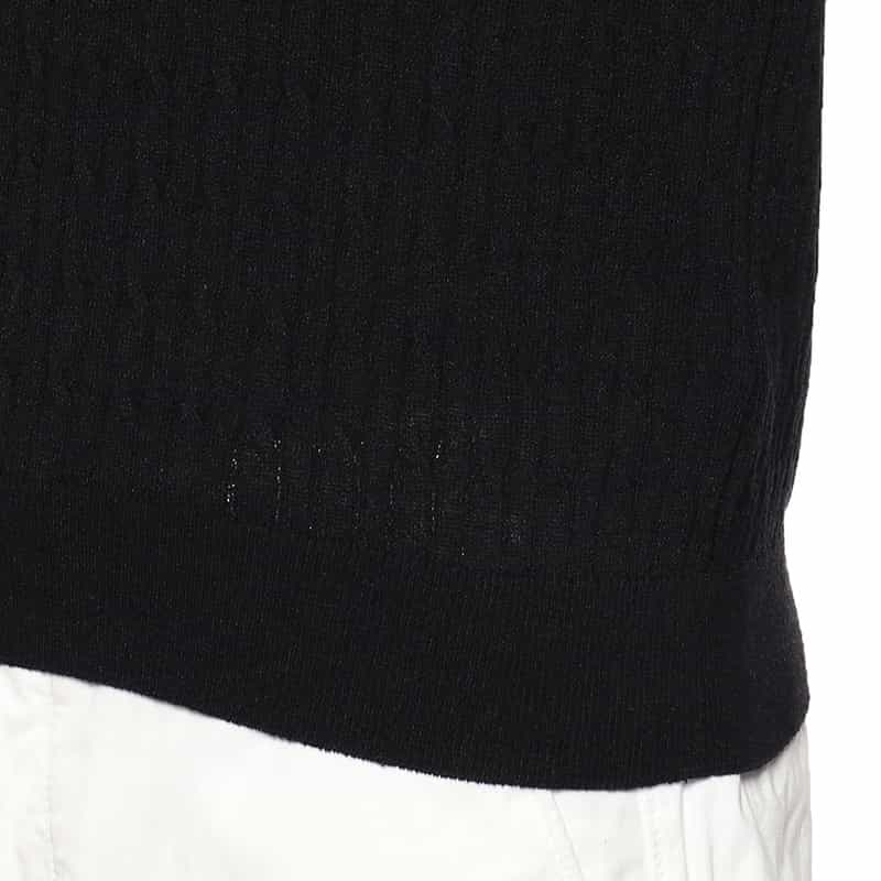 BARNEYS NEW YORK ケーブルニットプルオーバー BLACK