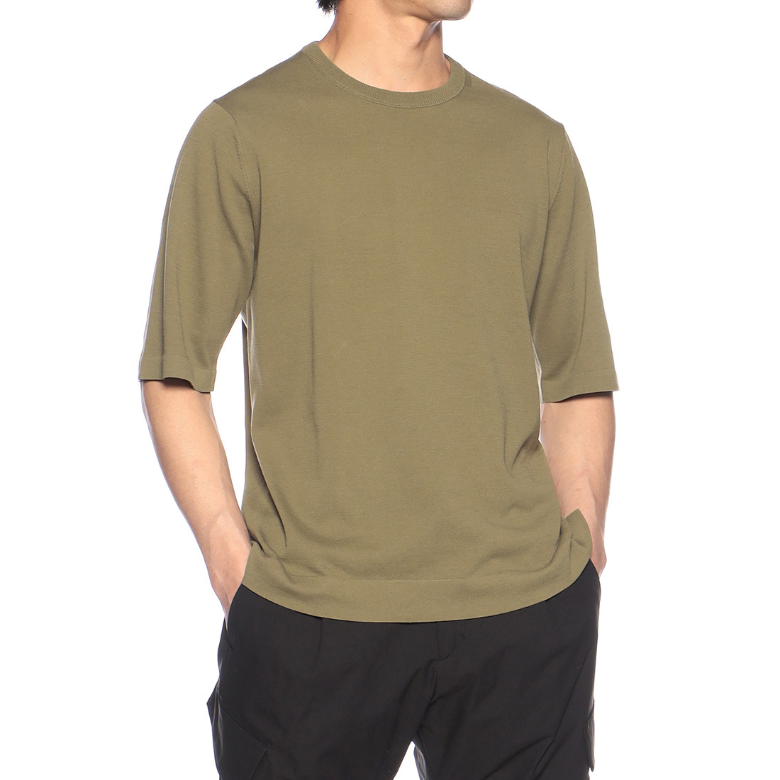 コットンニットTシャツ