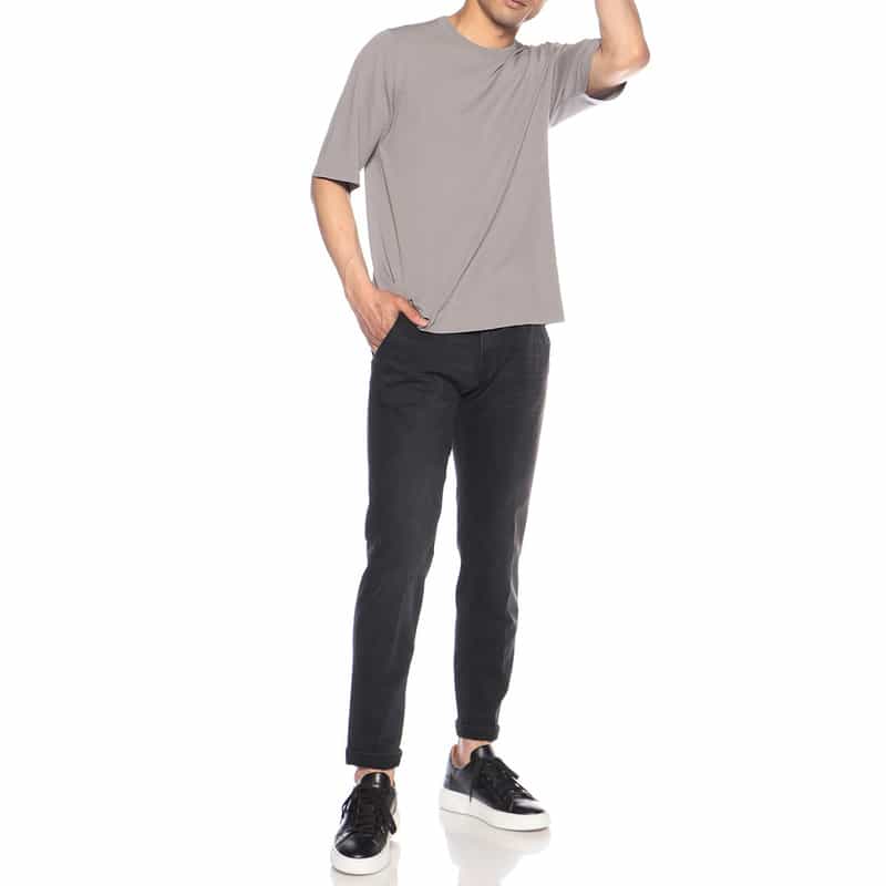 BARNEYS NEW YORK コットンニットTシャツ GRAY