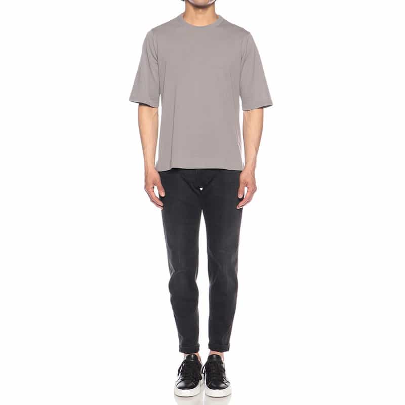 BARNEYS NEW YORK コットンニットTシャツ GRAY