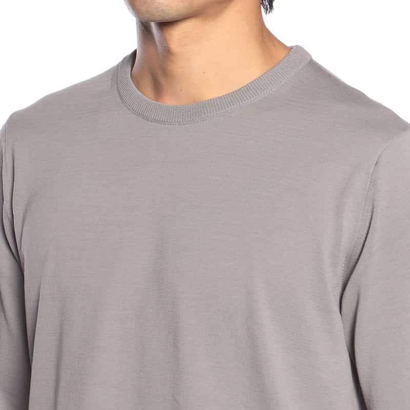 BARNEYS NEW YORK コットンニットTシャツ GRAY