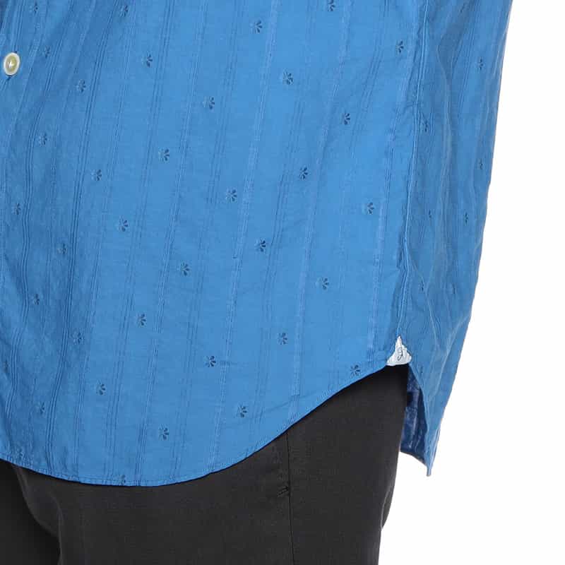 FINAMORE 花小紋柄シャツ "PANTELLERIA" BLUE