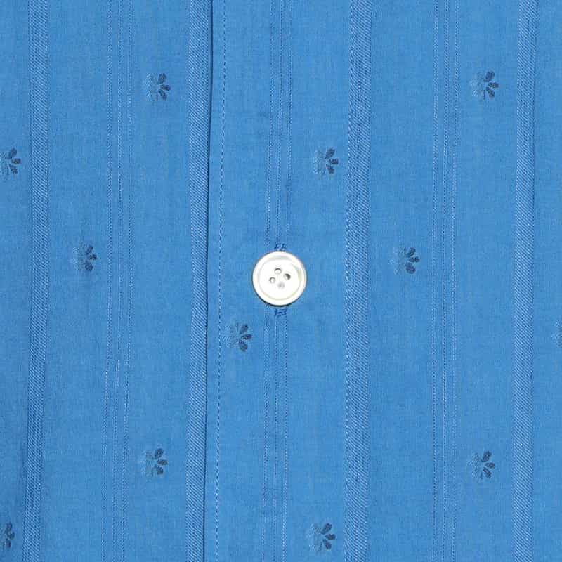 FINAMORE 花小紋柄シャツ "PANTELLERIA" BLUE