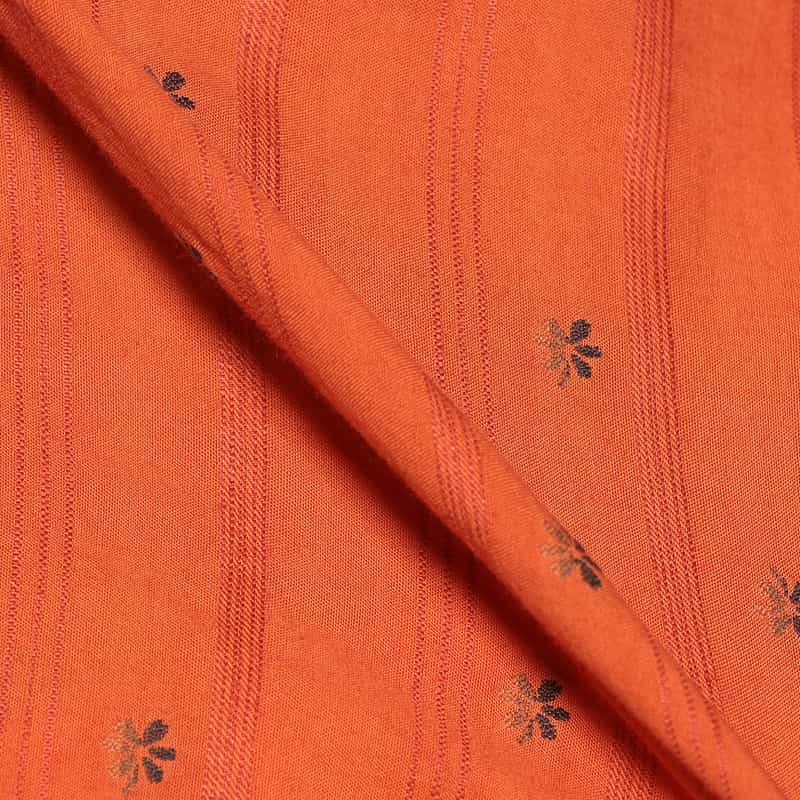 FINAMORE 花小紋柄シャツ "PANTELLERIA" ORANGE