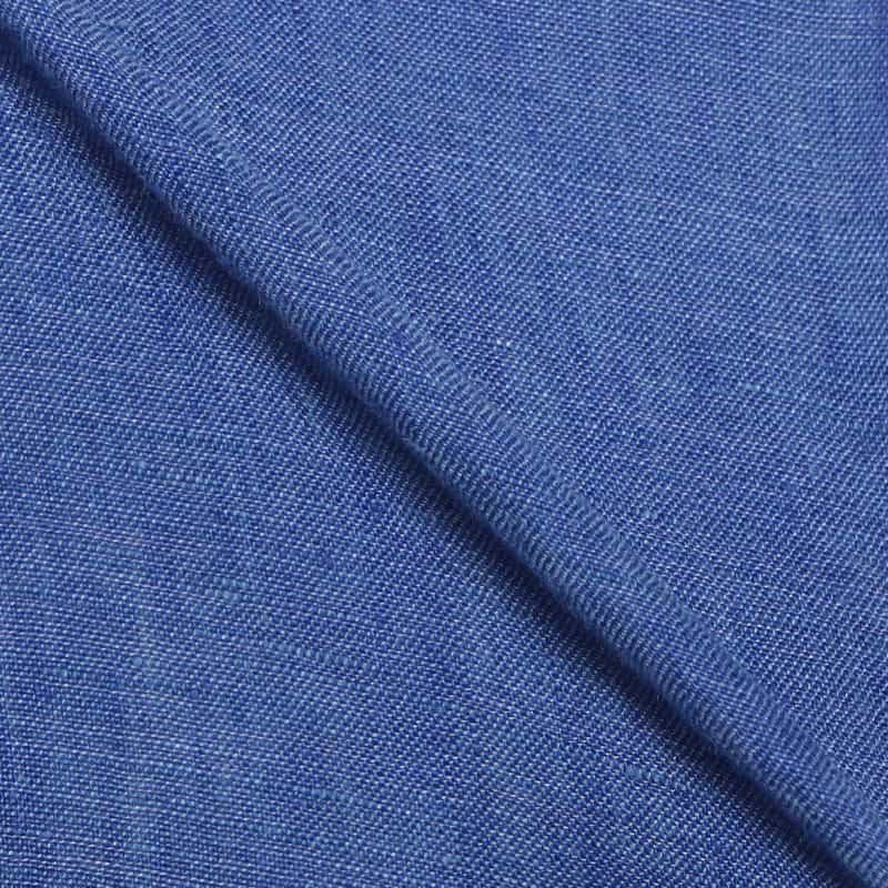 FINAMORE 半袖リネンシャツ BLUE