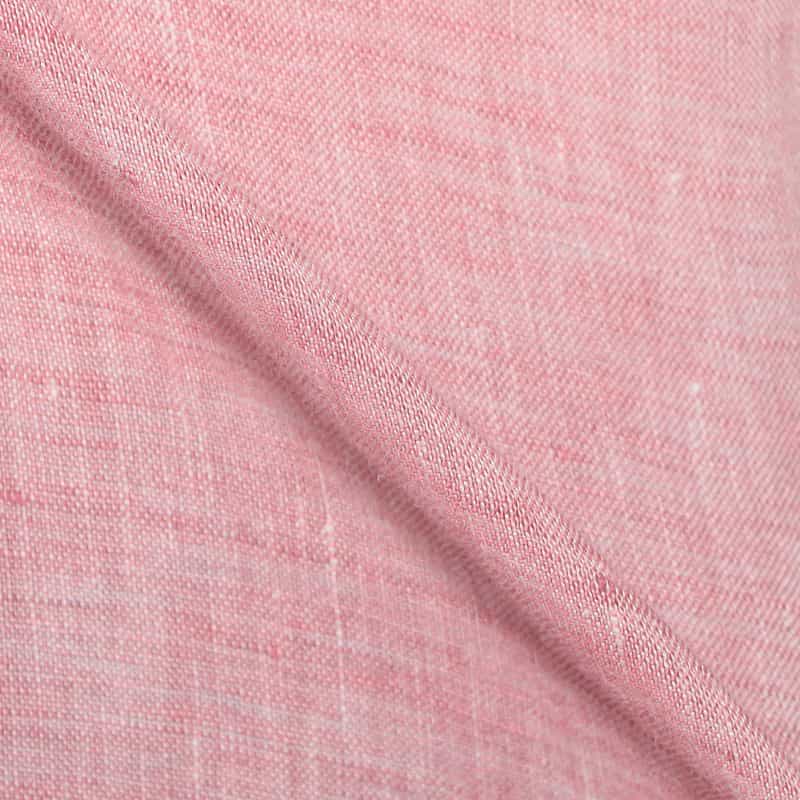 FINAMORE 半袖リネンシャツ RED