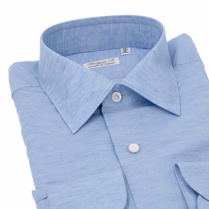 FINAMORE ドレスシャツ “MILANO" BLUE