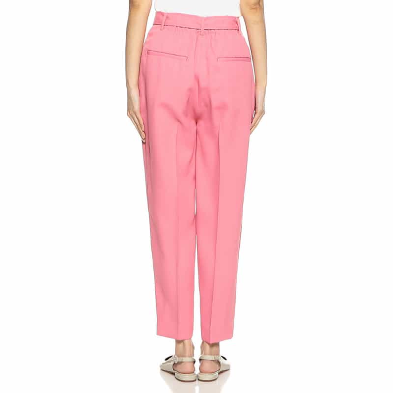 BARNEYS NEW YORK ウォッシャブル ウエストベルテッドパンツ PINK