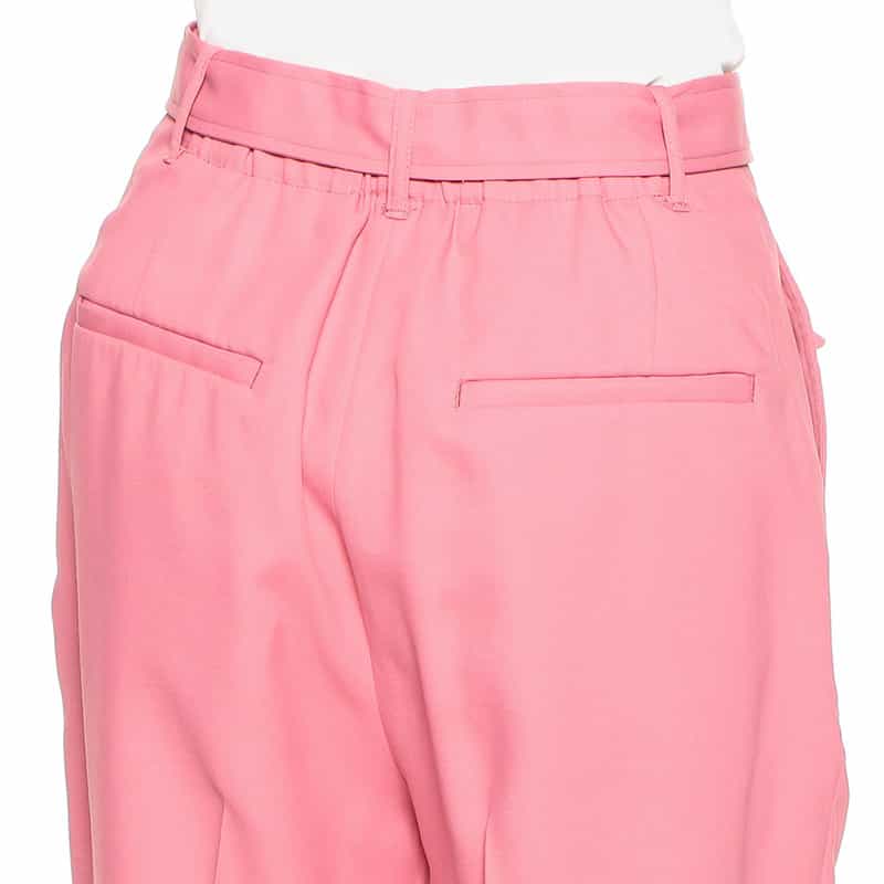 BARNEYS NEW YORK ウォッシャブル ウエストベルテッドパンツ PINK