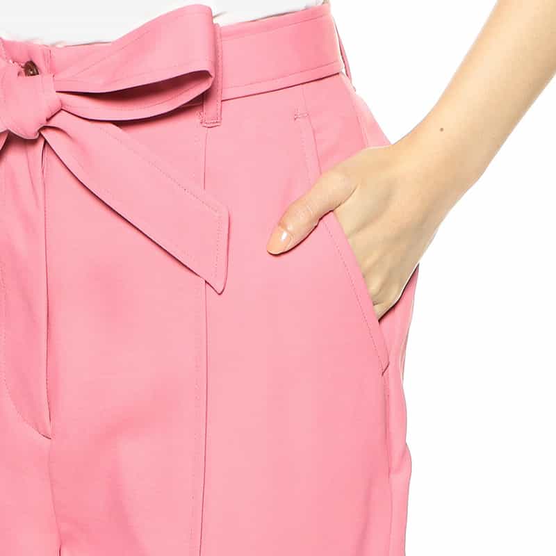 BARNEYS NEW YORK ウォッシャブル ウエストベルテッドパンツ PINK