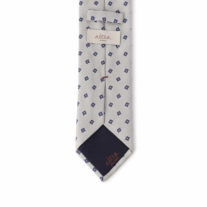 ALTEA スクエア柄タイ LIGHT GRAY