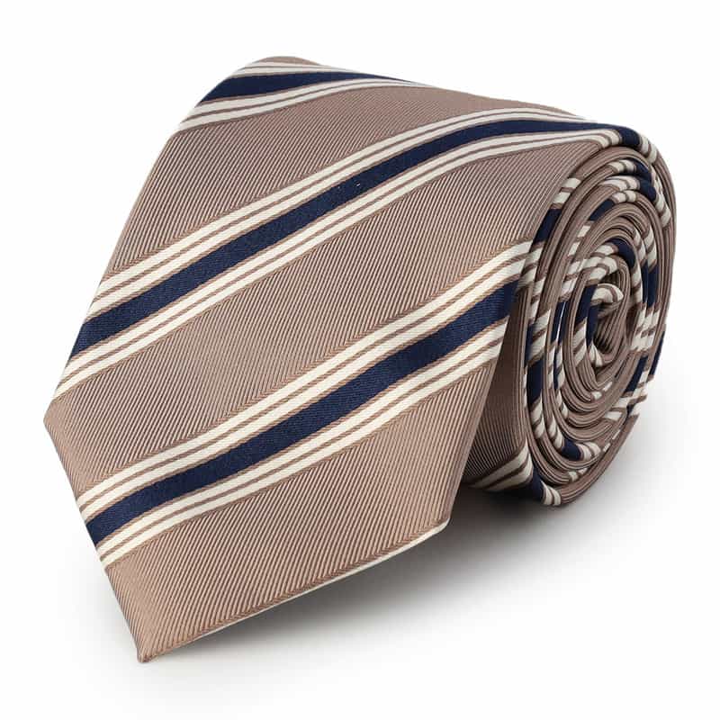 ALTEA シックンシンストライプ柄タイ BEIGE