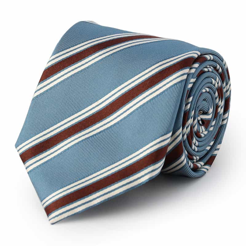 ALTEA シックンシンストライプ柄タイ LIGHT BLUE