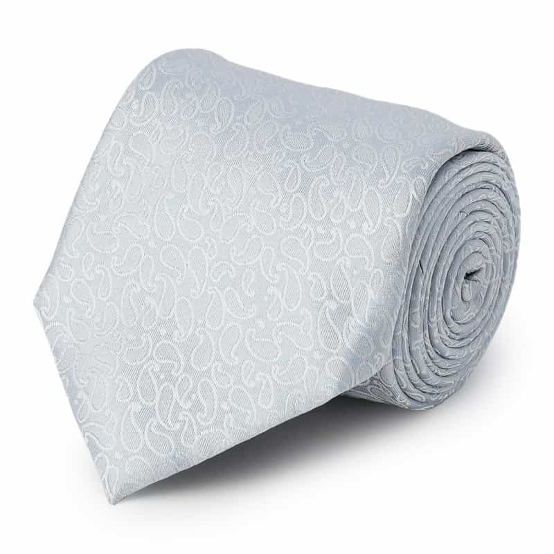 ALTEA サテンペイズリー柄タイ LIGHT BLUE