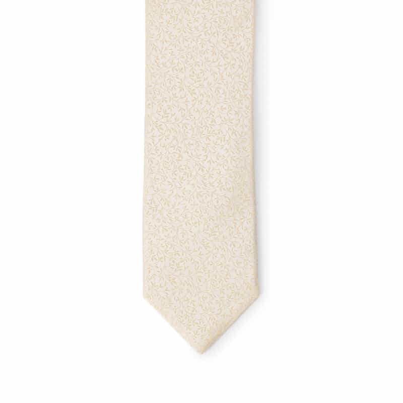 ALTEA サテンボタニカル柄タイ YELLOW