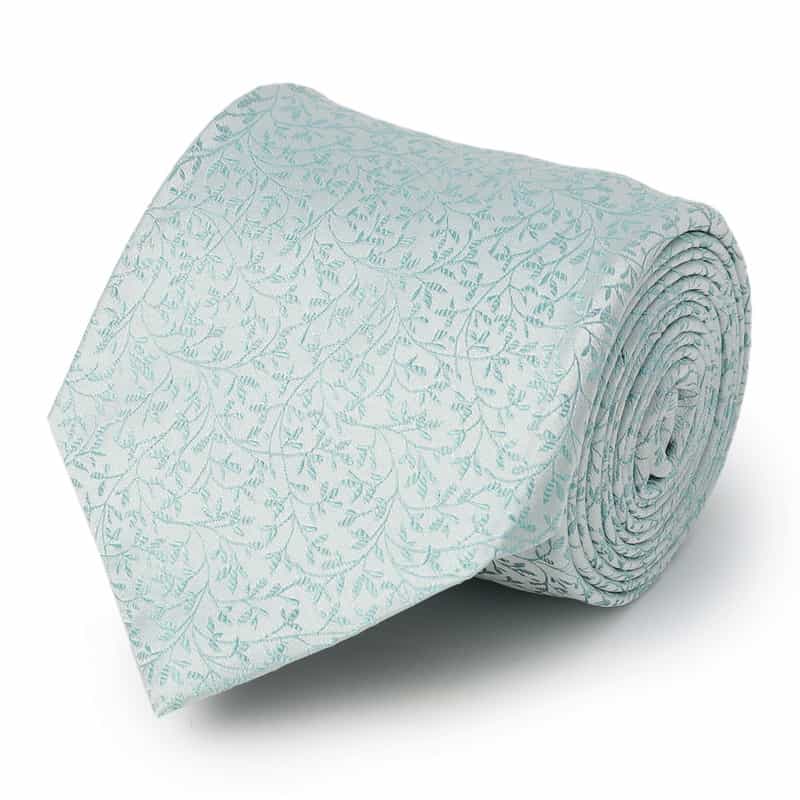 ALTEA サテンボタニカル柄タイ GREEN