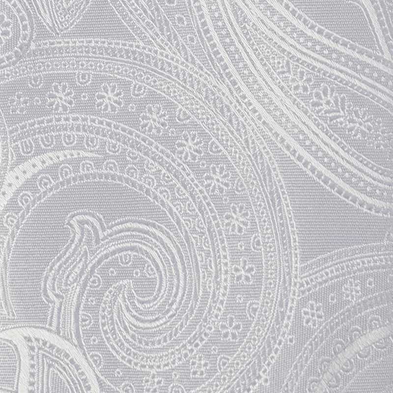 ALTEA サテンペイズリー柄フォーマルタイ SILVER