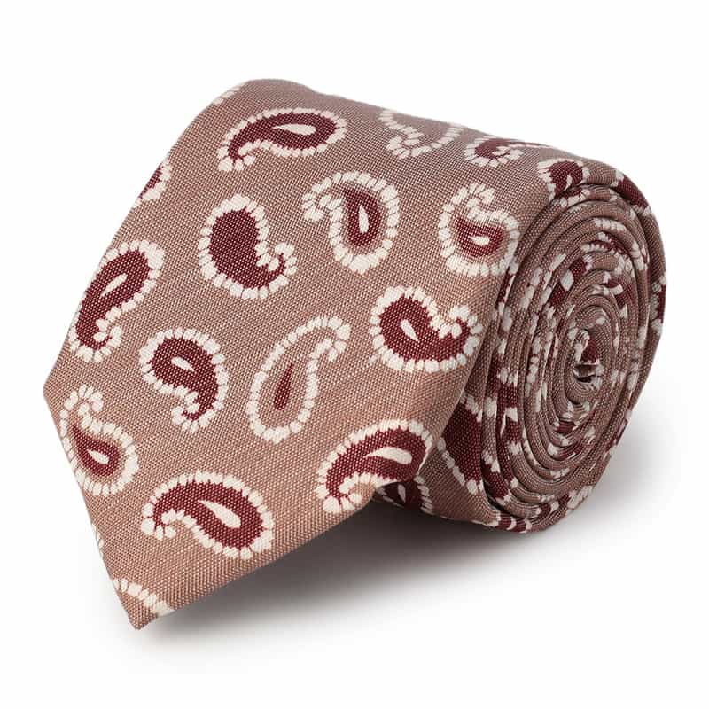 ALTEA ペイズリー柄タイ BEIGE