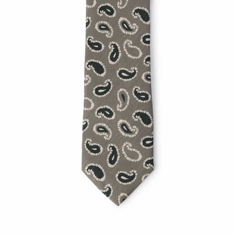 ALTEA ペイズリー柄タイ GREEN