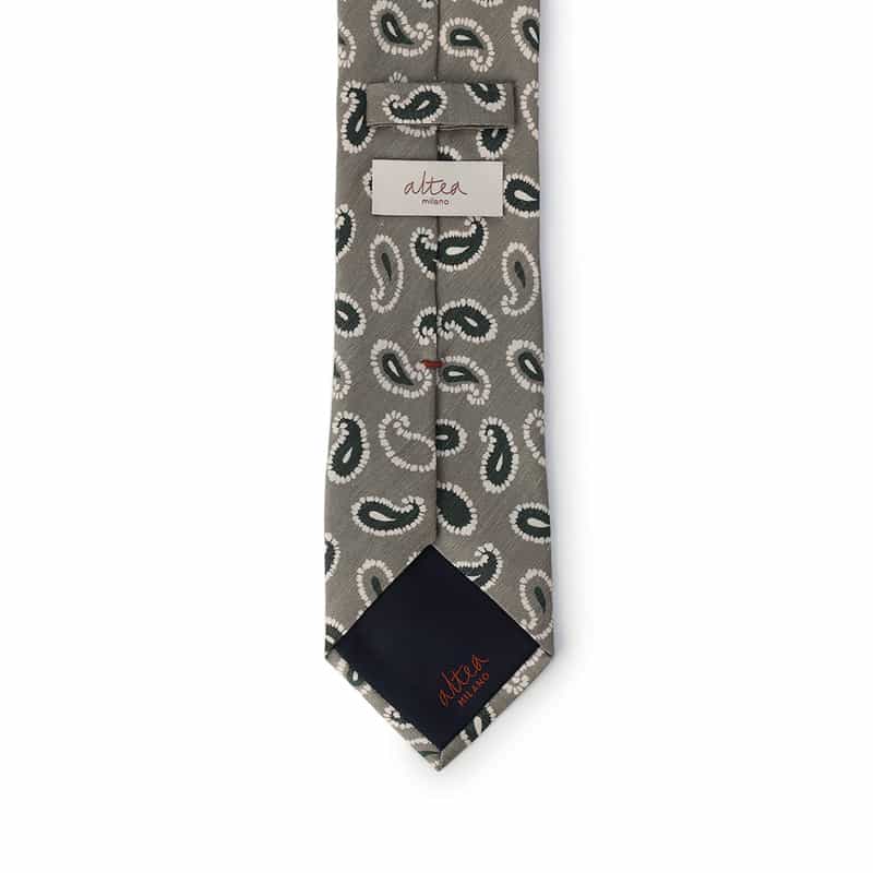 ALTEA ペイズリー柄タイ GREEN