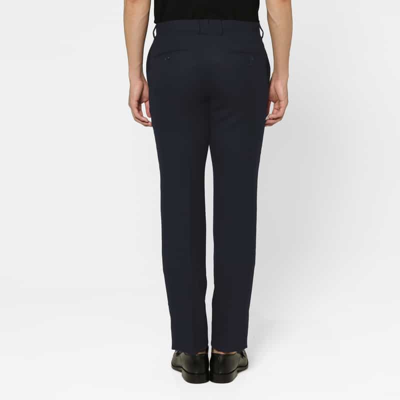 BARNEYS NEW YORK フランネル素材ストレートパンツ NAVY