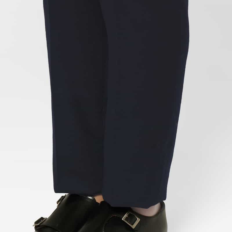 BARNEYS NEW YORK フランネル素材ストレートパンツ NAVY
