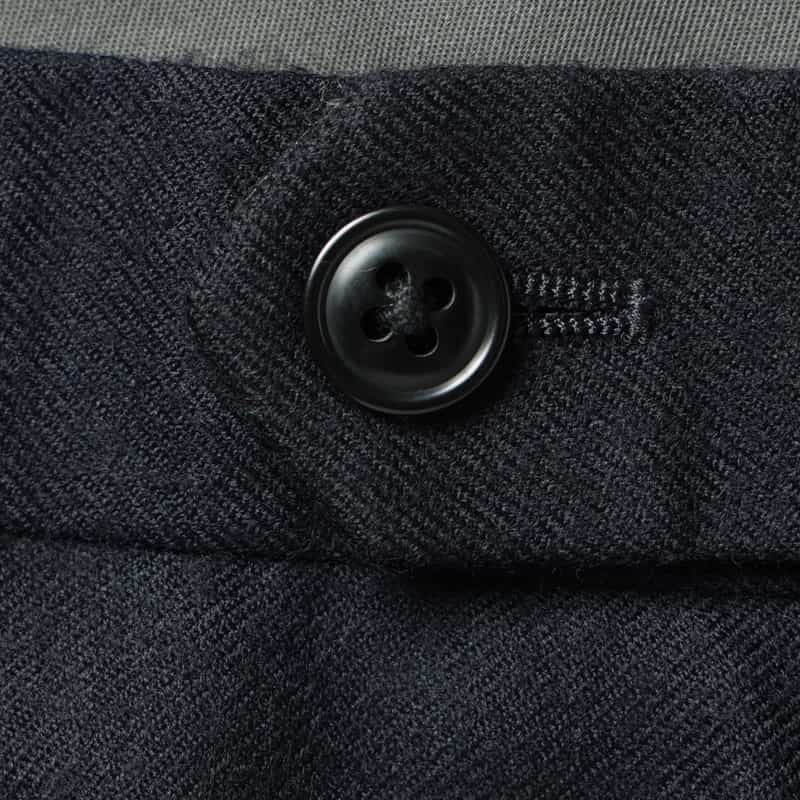 BARNEYS NEW YORK フランネル素材ストレートパンツ NAVY