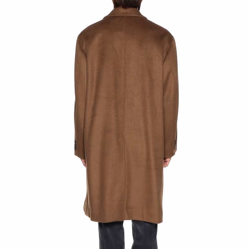 BARNEYS NEW YORK ニットメルトンビーバーチェスターコート BROWN
