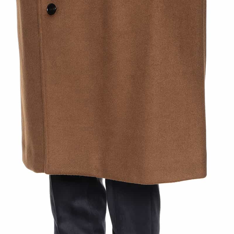 BARNEYS NEW YORK ニットメルトンビーバーチェスターコート BROWN