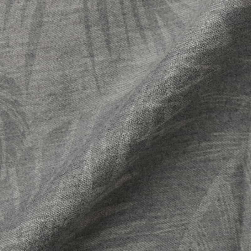 BARNEYS NEW YORK ペイズリー柄コットンカジュアルシャツ GRAY