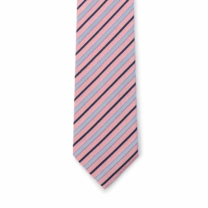 BARNEYS NEW YORK ストライプ柄タイ PINK