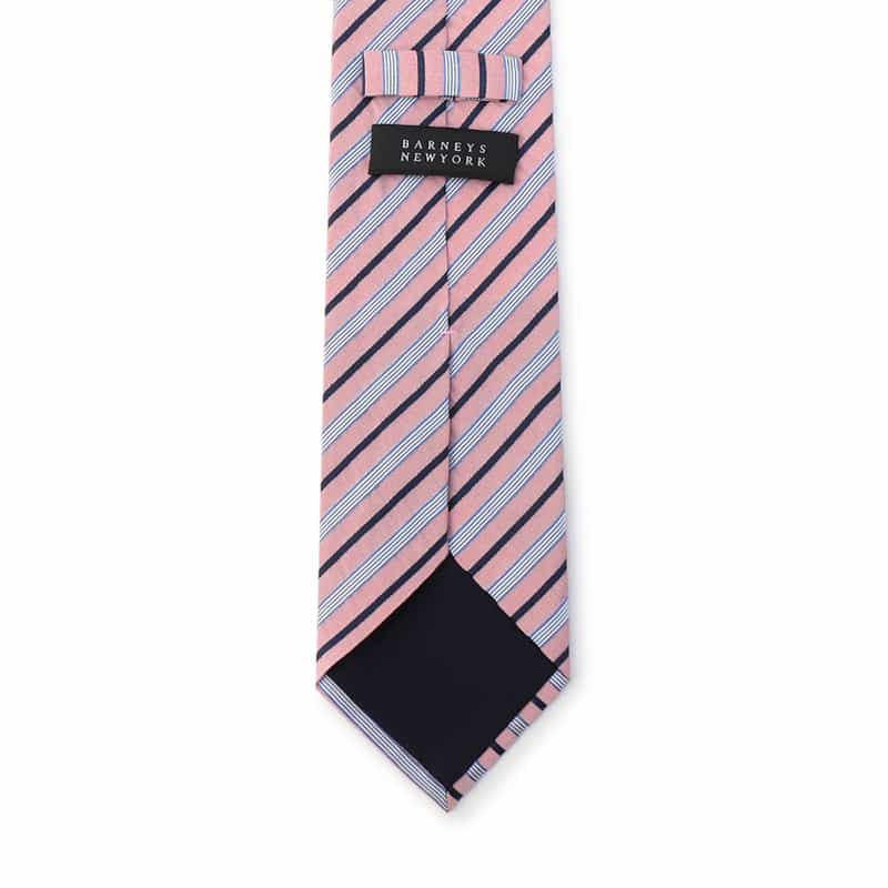 BARNEYS NEW YORK ストライプ柄タイ PINK