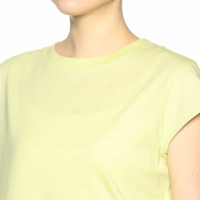 BARNEYS NEW YORK ウォッシャブルウエスト切替ペプラムカットソー LIGHT GREEN