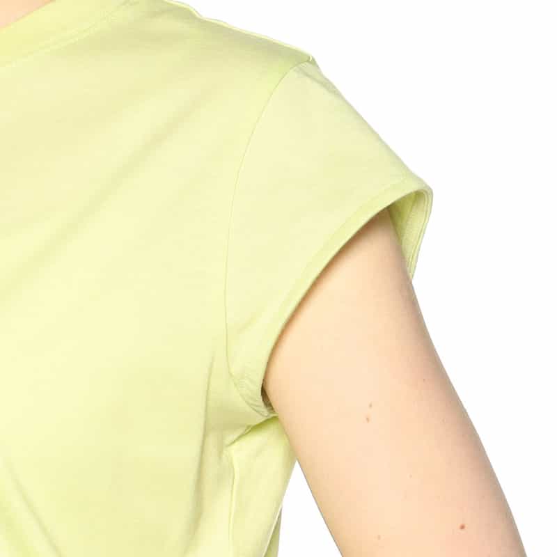 BARNEYS NEW YORK ウォッシャブルウエスト切替ペプラムカットソー LIGHT GREEN