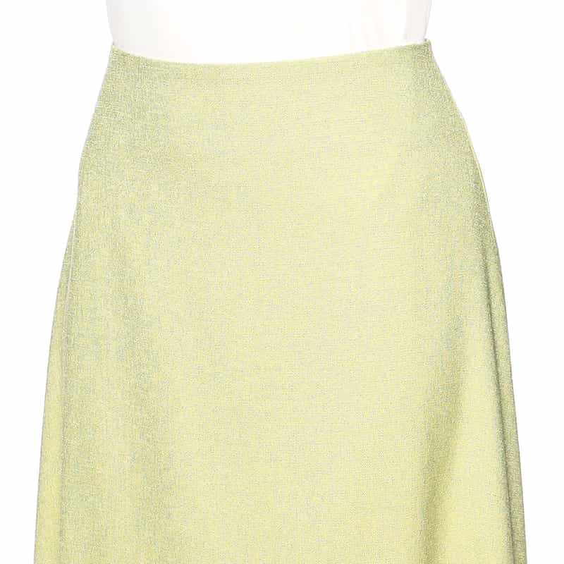 BARNEYS NEW YORK セットアップウォッシャブルリネンライクフレアロングスカート LIGHT GREEN