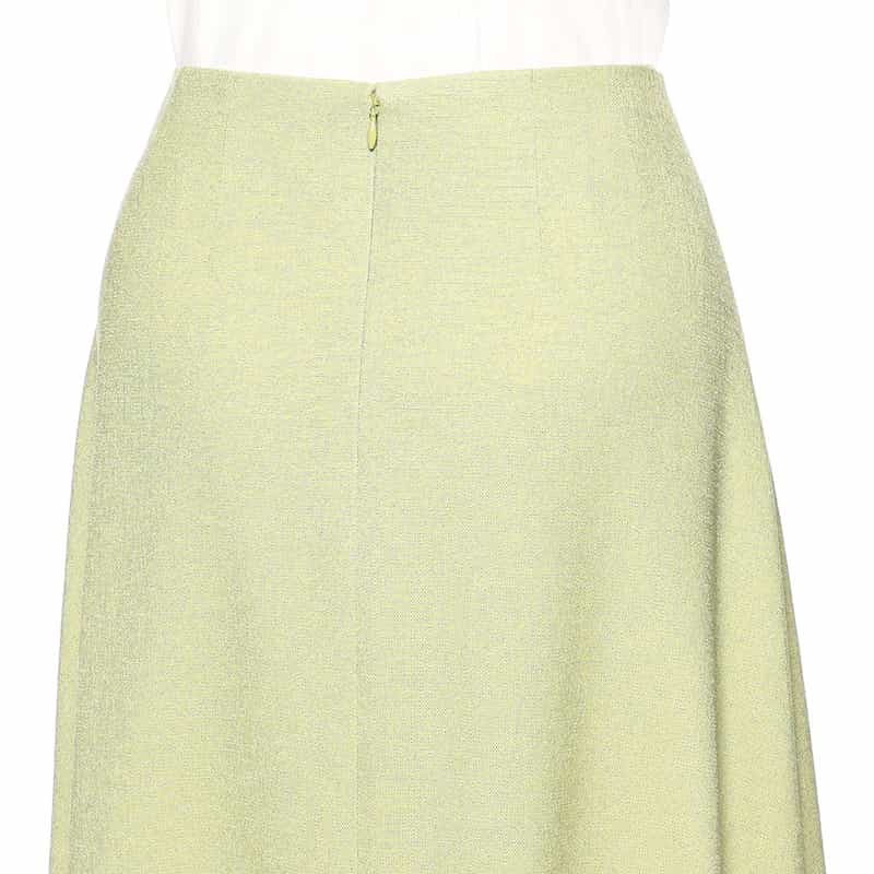 BARNEYS NEW YORK セットアップウォッシャブルリネンライクフレアロングスカート LIGHT GREEN